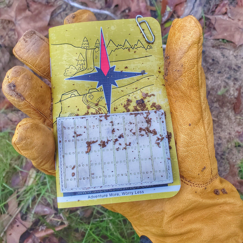 Load image into Gallery viewer, Superesse Field Memo Pad (Yellow) - Durable Pocket Notebook with Survival References
