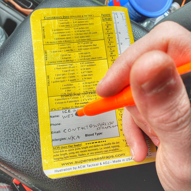 Load image into Gallery viewer, Superesse Field Memo Pad (Yellow) - Durable Pocket Notebook with Survival References
