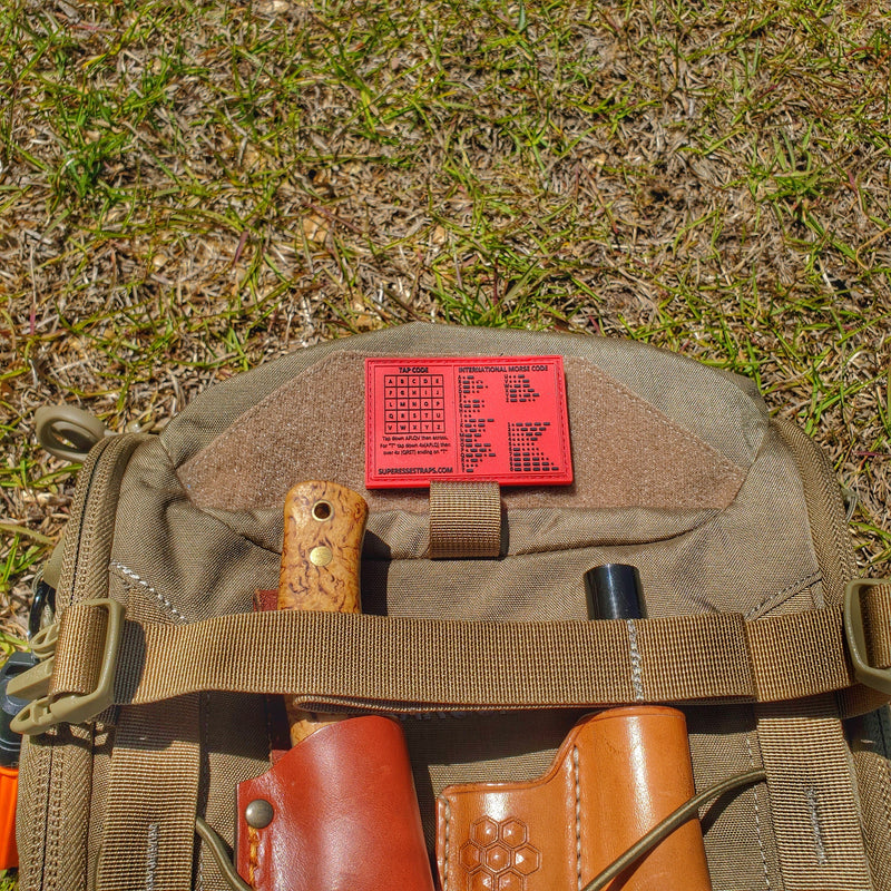 Load image into Gallery viewer, Storage Pocket Patch: Morse and Tap Code
