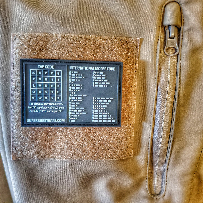 Load image into Gallery viewer, Storage Pocket Patch: Morse and Tap Code

