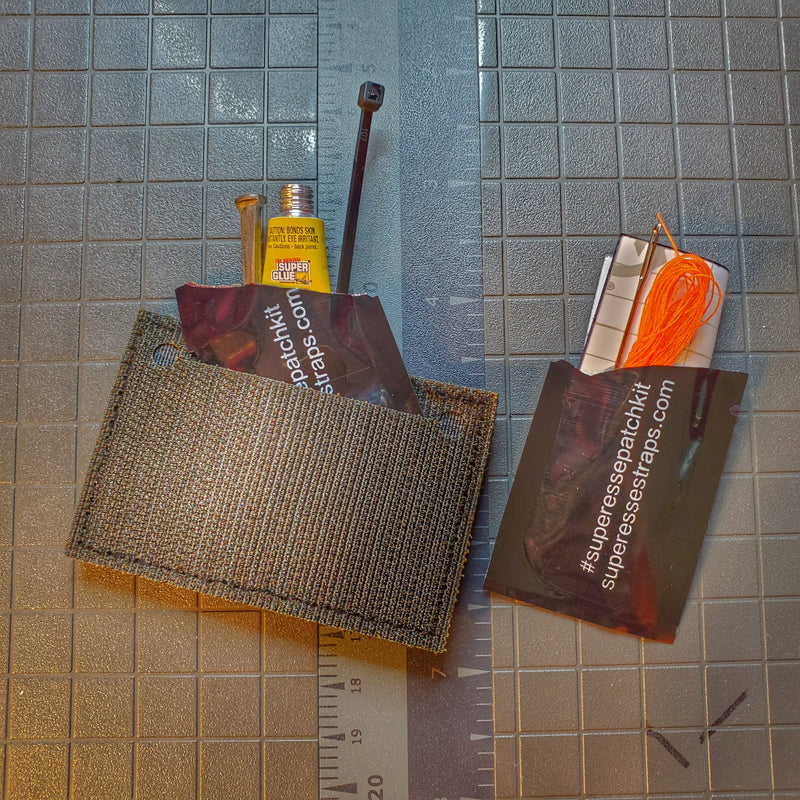 Load image into Gallery viewer, Field Repair Patch Kit - Fix broken items, stitch torn bags, parch tent rips, and seal holes.
