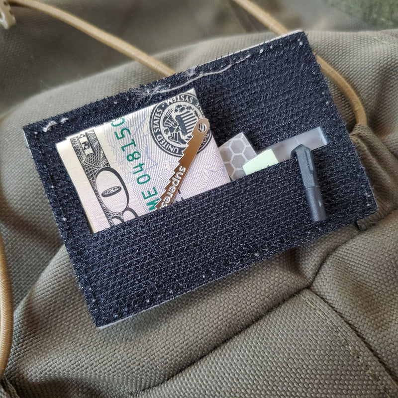 Load image into Gallery viewer, Storage Pocket Patch: Hobo Symbols, Ground to Air Signals, Search and Rescue Markings

