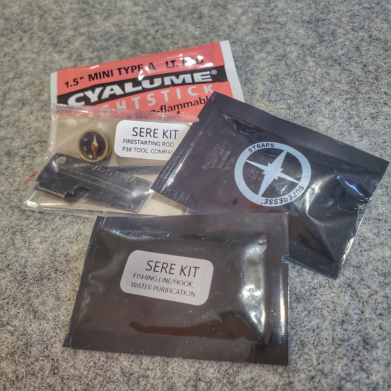 Load image into Gallery viewer, SERE Patch Kit: covert military kit for Survive, Evade, Resist, Escape scenarios
