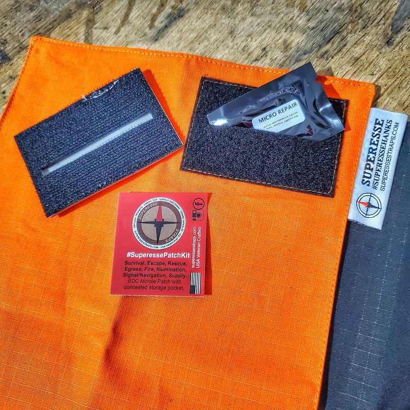 Load image into Gallery viewer, Tactical Tissue: Morale Patch compatible Ripstop stitched hank with covert storage pocket.
