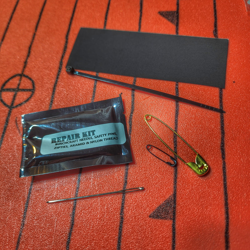 Load image into Gallery viewer, Field Repair Patch Kit - Fix broken items, stitch torn bags, parch tent rips, and seal holes.
