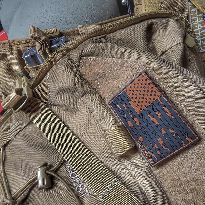 Load image into Gallery viewer, Storage Pocket Patch: Flagged Camo
