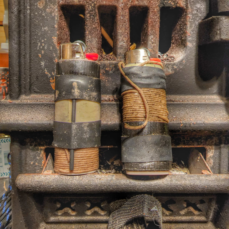 Load image into Gallery viewer, Survival Kit Lighter - Fire Starter outfitted with supplies.
