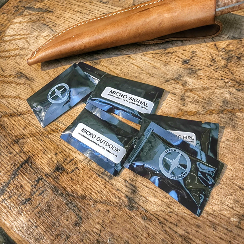 Load image into Gallery viewer, Micro Patch Kits: Single packet survival supply kits for Pocket Patches.
