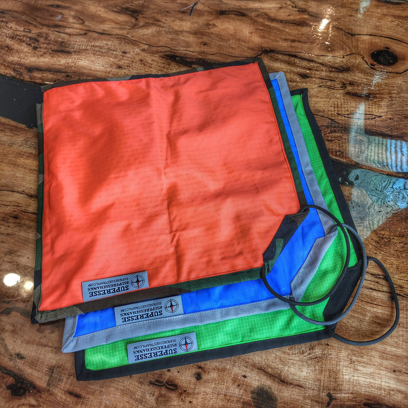Load image into Gallery viewer, Marker Mat - Fluorescent Signaling Panel on Ripstop Pocket Hank
