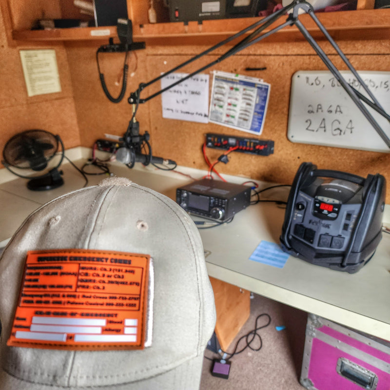 Load image into Gallery viewer, Storage Pocket Patch:  Emergency Comms with Radio Frequency/Channel and Telephone Contact Numbers, ICE Card
