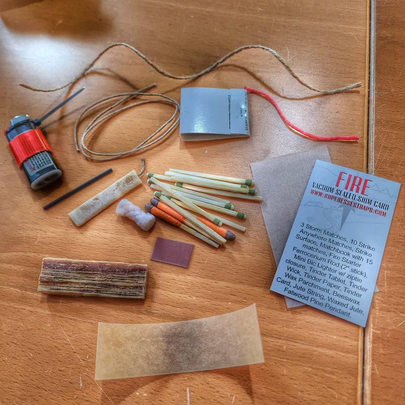 Load image into Gallery viewer, Shim Personal Survival Cards - Wallet Size Vacuum Sealed Survival Packets
