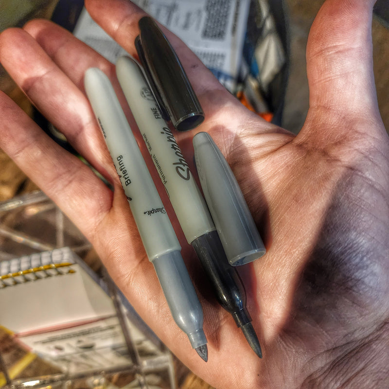 Load image into Gallery viewer, EDC Puncture Markers - Self Defense Marker and/or Grayman Sharpie
