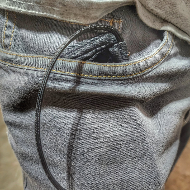 Load image into Gallery viewer, Pull Cloth - Lightweight minimalist handkerchief with paracord lanyard.
