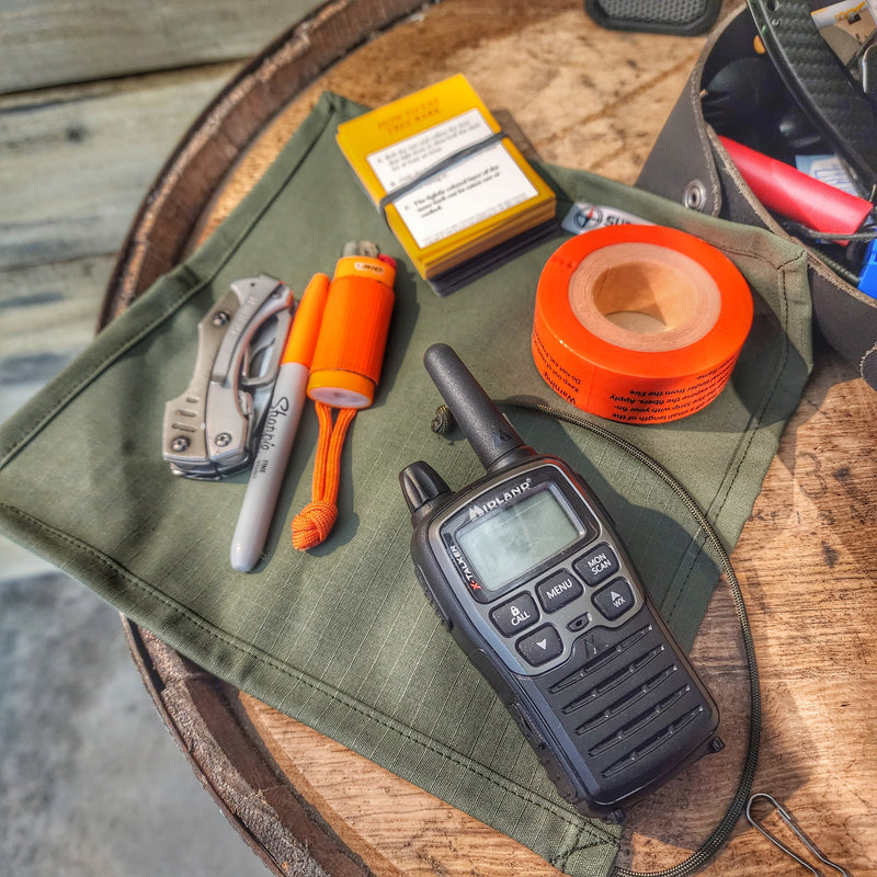 Load image into Gallery viewer, Pull Cloth - Lightweight minimalist handkerchief with paracord lanyard.
