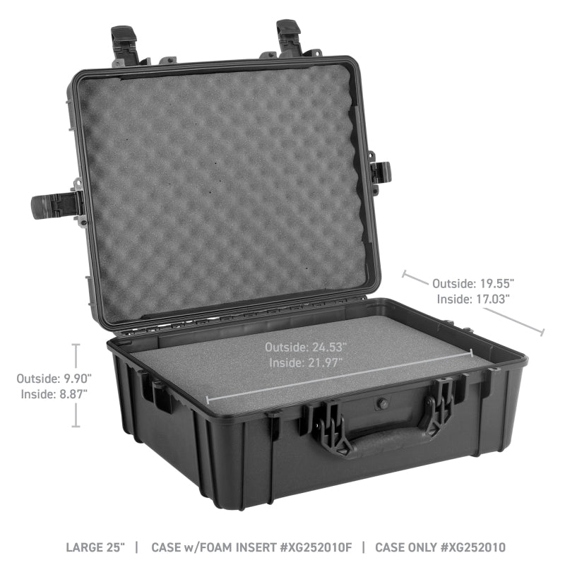 Load image into Gallery viewer, Go Rhino XVenture Gear Hard Case w/Foam - Large 25in. / Lockable / IP67 - Tex. Black
