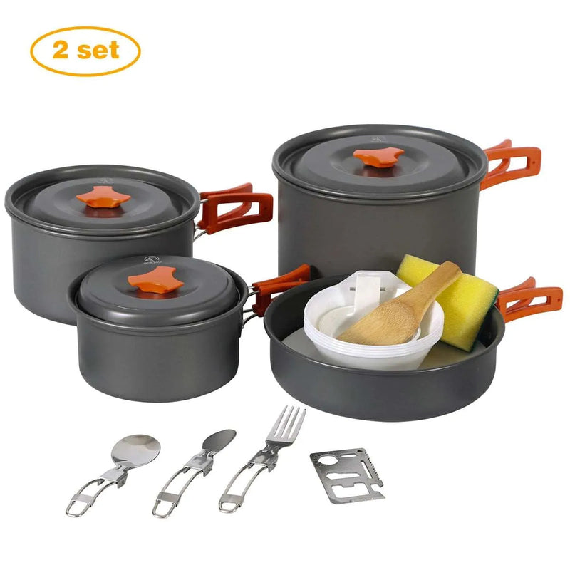 Load image into Gallery viewer, 11/12/22 PCS Camping Cookware Mess Kit
