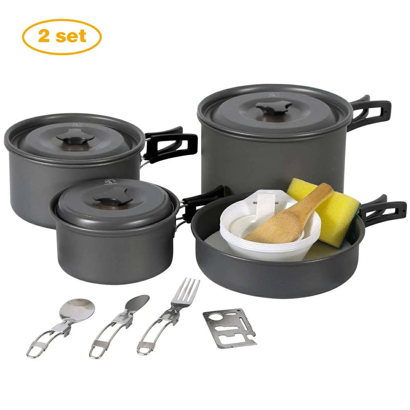 Load image into Gallery viewer, 11/12/22 PCS Camping Cookware Mess Kit
