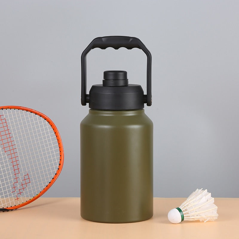 Load image into Gallery viewer, Double Wall Half Gallon Insulated Water Bottle Jug 64oz 128oz Stainless Steel Sports Water Flask with Handle
