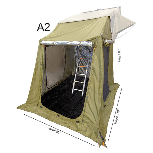 23Zero Armadillo Hard Shell Roof Top Tent with A2 and A3 Annex