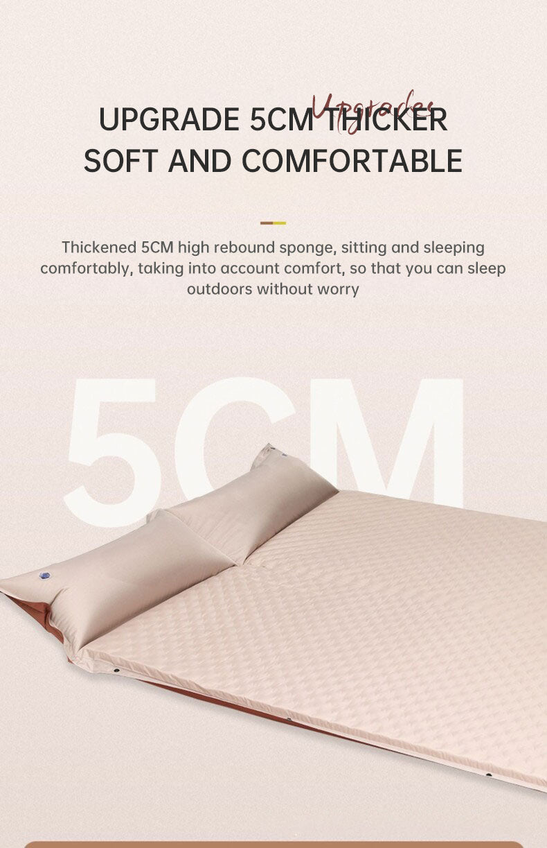 Load image into Gallery viewer, Product camouflage Can Be Spliced Self Inflating Cushion Air Mattress Camping Mat With Pillow
