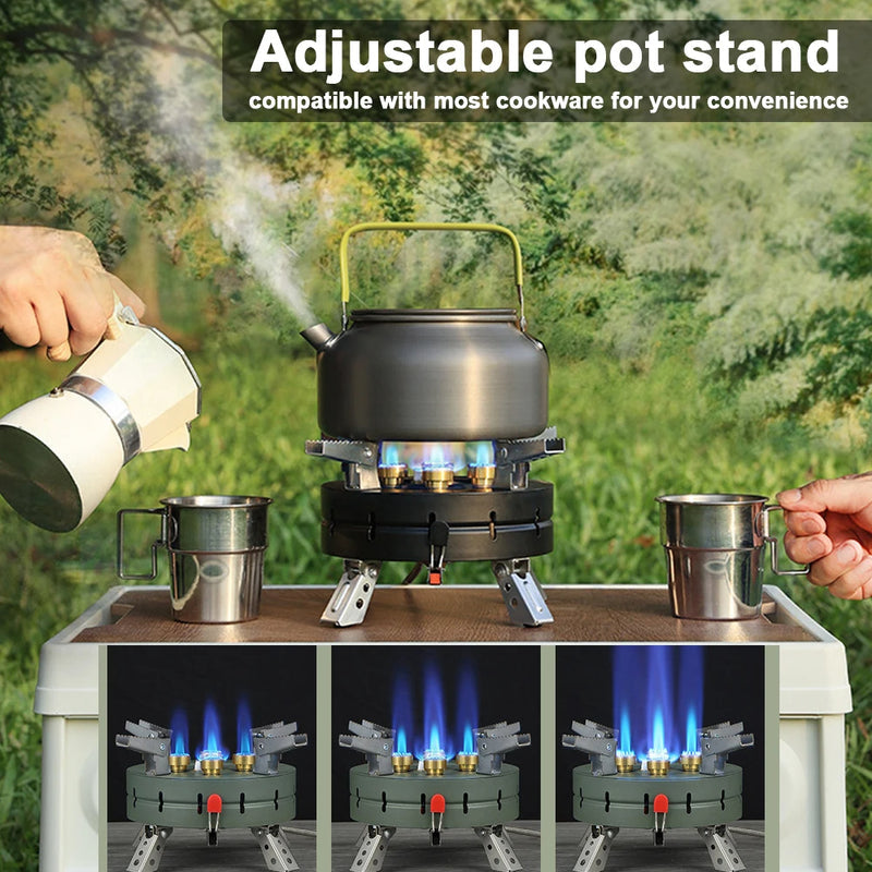 Load image into Gallery viewer, Outdoor Electronic Ignition Stoves High-Power Portable Foldable Adjustable Firepower Furnace Gasstove Camping Hiking
