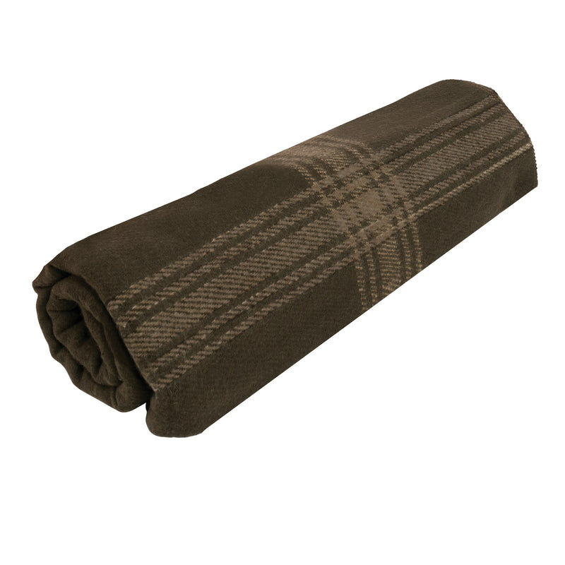 Load image into Gallery viewer, Rothco Striped Outdoor Wool Blanket  Brown / Tan
