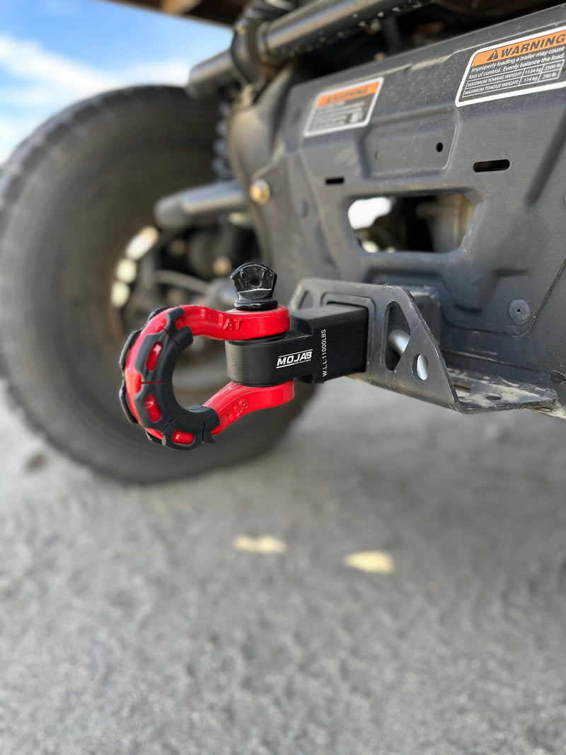 Load image into Gallery viewer, 2&#39;&#39; Aluminum Hitch Receiver with Steel D-Shackle (LIFETIME WARRANTY)
