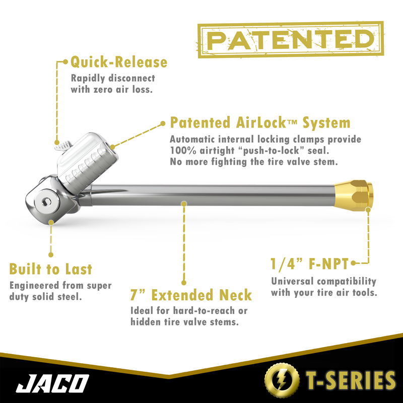 Load image into Gallery viewer, Lightning™ T-Series Tire Air Chuck | Open Flow, 1/4&quot; F-NPT
