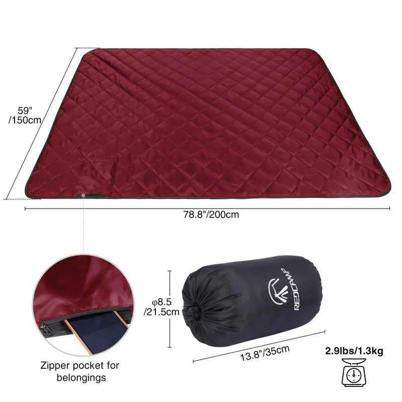 Load image into Gallery viewer, Waterproof Stadium Blanket with Sherpa Lining
