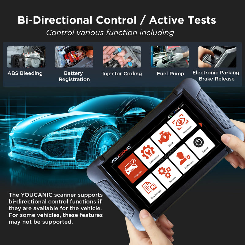 Load image into Gallery viewer, YOUCANIC UCAN-II-C Pro OBD2 Scanner – Full-System Diagnostics, Bi-Directional Control, Coding, Special Functions &amp; Free Lifetime Updates
