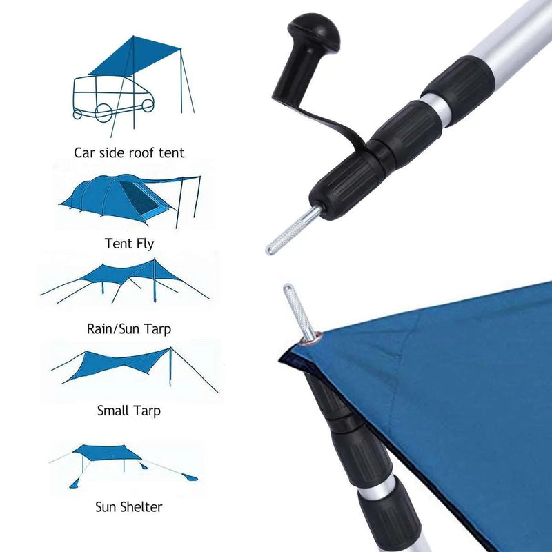 Load image into Gallery viewer, Aluminum Adjustable Telescoping Tarp Poles
