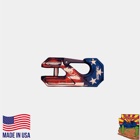 Aluminum winch shackle, closed latch (LIFE TIME WARRANTY*)