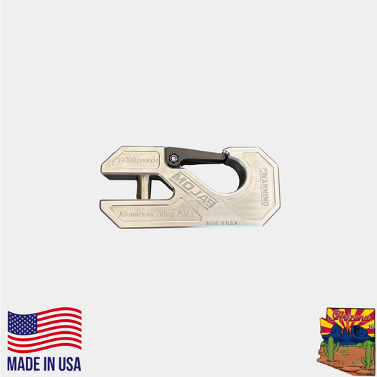 Aluminum winch shackle, closed latch (LIFE TIME WARRANTY*)