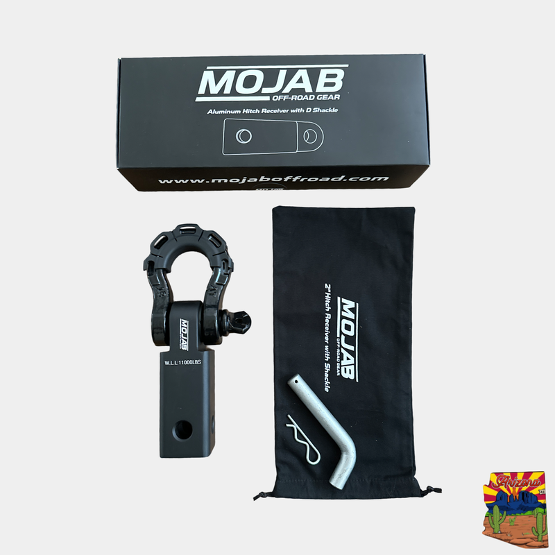 Load image into Gallery viewer, 2&#39;&#39; Aluminum Hitch Receiver with Steel D-Shackle (LIFETIME WARRANTY)
