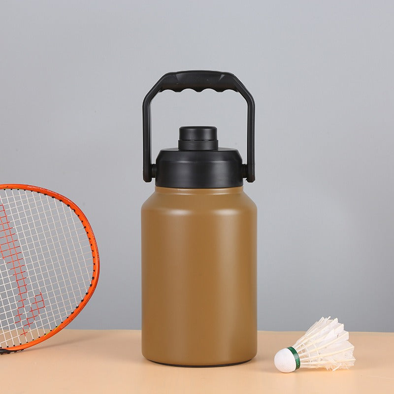 Load image into Gallery viewer, Double Wall Half Gallon Insulated Water Bottle Jug 64oz 128oz Stainless Steel Sports Water Flask with Handle
