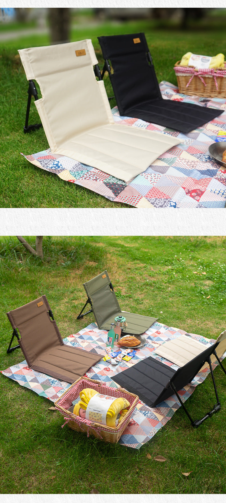 Load image into Gallery viewer, Outdoor camping backrest cushion chair portable folding chair tent leisure chair balcony park lawn picnic chair
