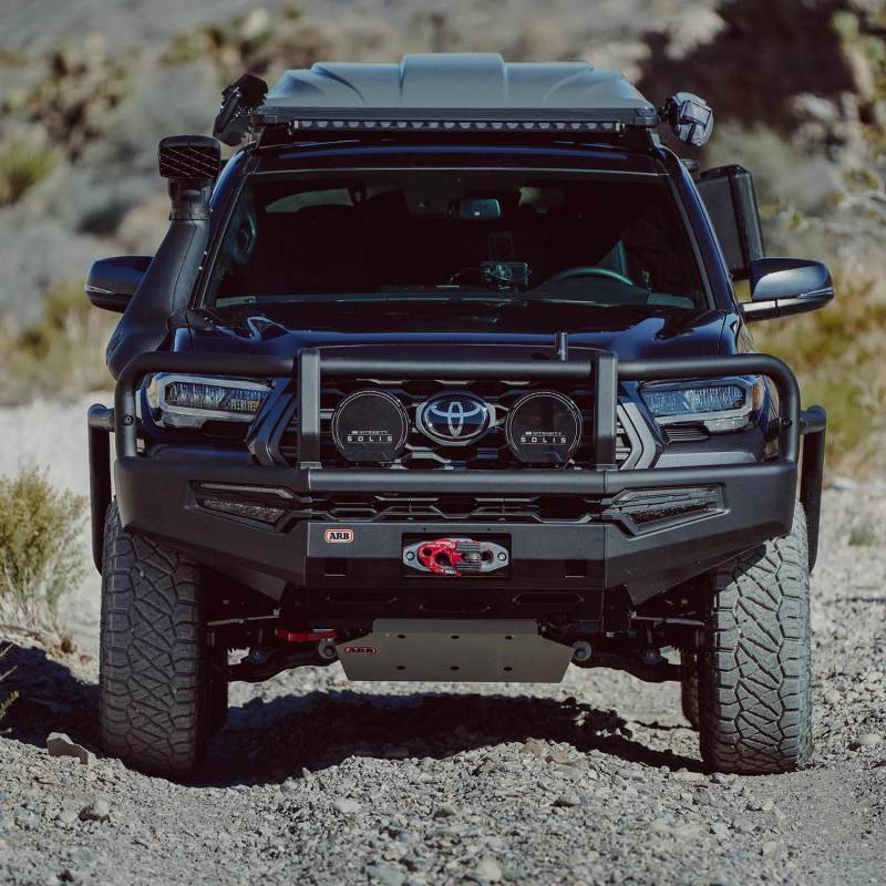 Load image into Gallery viewer, ARB 16-23 Toyota Tacoma Summit MKII Bumper Kit w/ LED Fog Lights &amp; Winch Install Kit - Black
