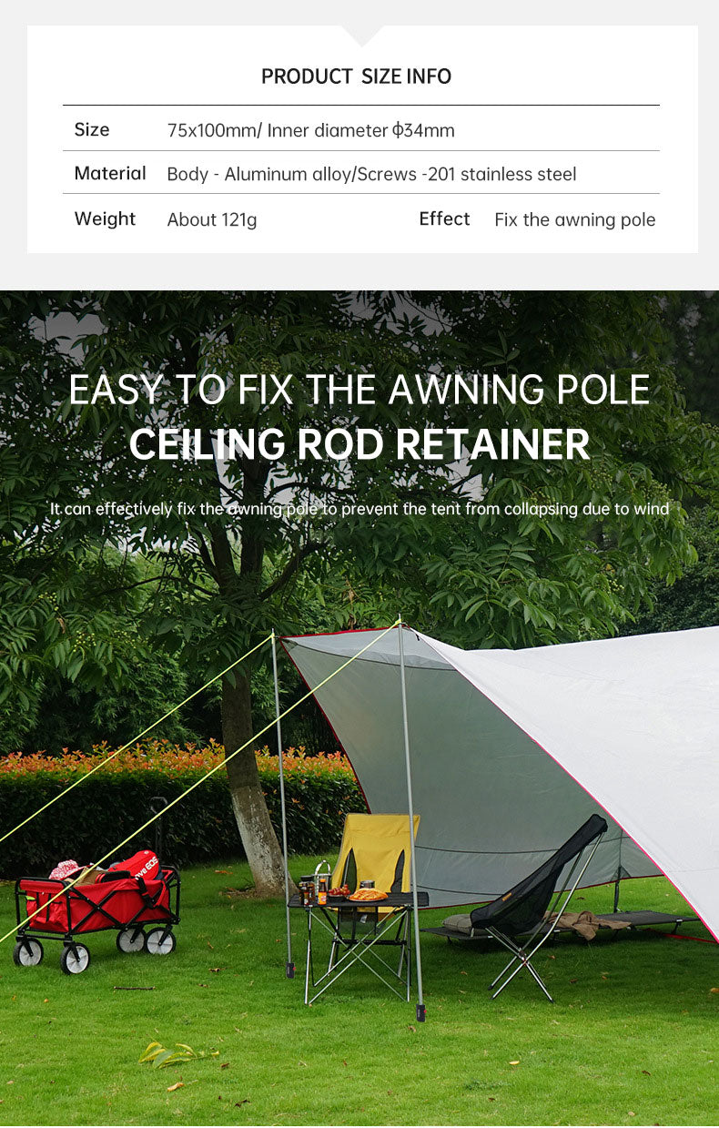 Load image into Gallery viewer, Outdoor Camping Awning Rod Fixer Tent Accessories Bracket Support Rod Fixed Pipe Holder Fishing Umbrella Adjusting Base
