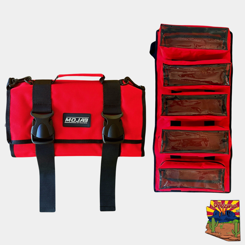 Load image into Gallery viewer, Large Canvas Tool organizer bag with 5 removeable pouches
