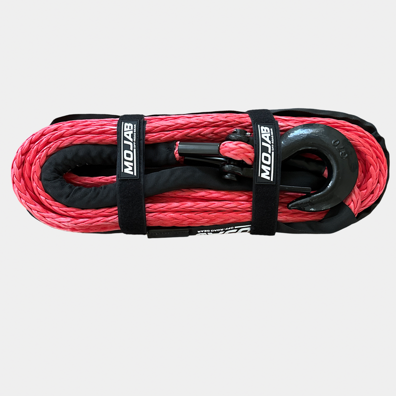 Load image into Gallery viewer, 1/2&#39;&#39; x 78&#39; Synthetic Winch Rope with Removable  forged winch hook
