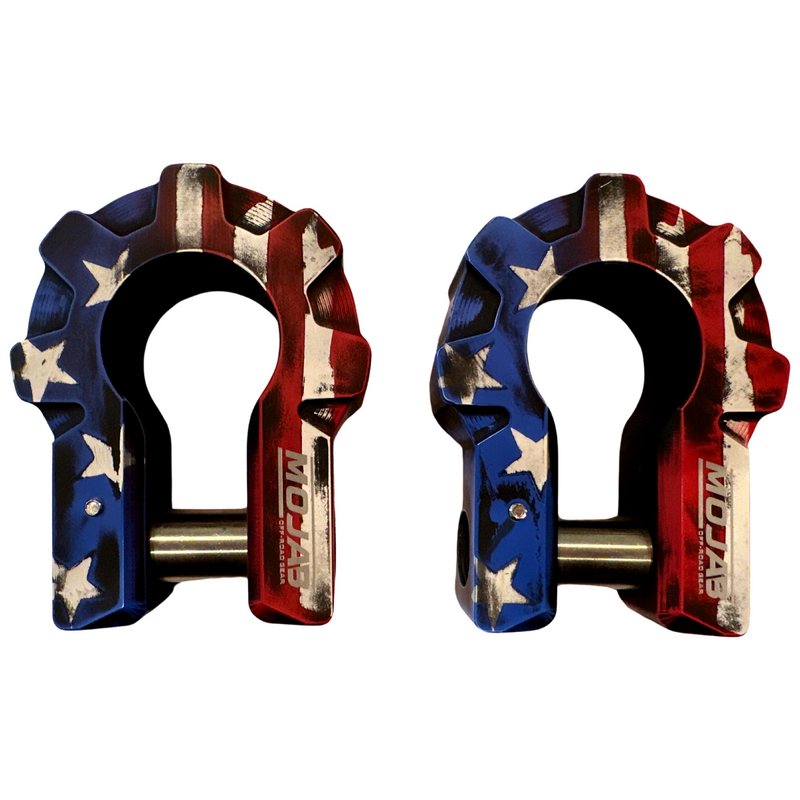 Load image into Gallery viewer, American Flag - 3/4&#39;&#39; Extreme duty Aluminum Shackle set (9T) - (LIFE TIME WARRANTY*)
