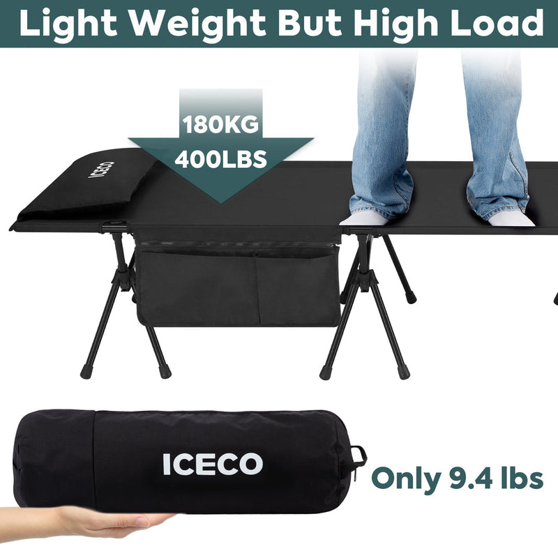 Load image into Gallery viewer, Camping Cot for Adults, Folding Cot, Portable Bed Sleeping Cot | ICECO
