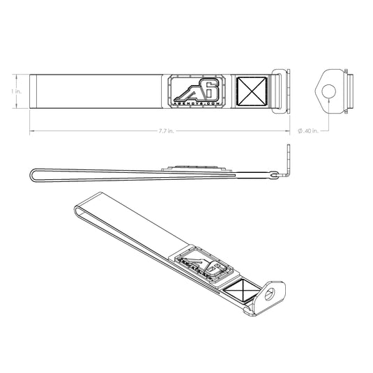 (3rd/4th GEN) Toyota 4Runner Rear Lift Gate Hatch Pull Assist Strap (OD GREEN)