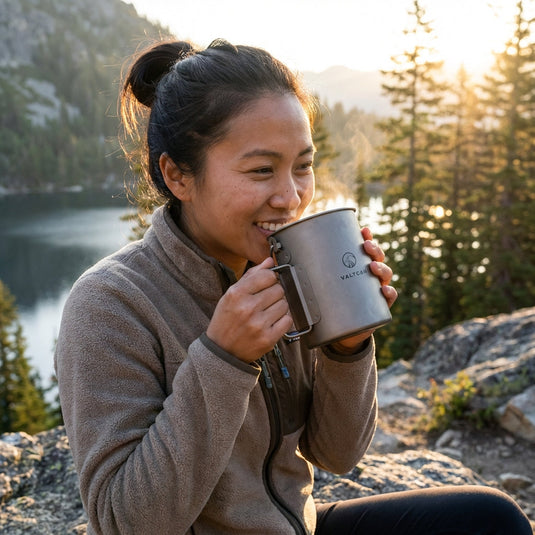 Valtcan 900ml Titanium Pot Boil, Cook & Drink From One Pot · 134g · Nests Your Nalgene