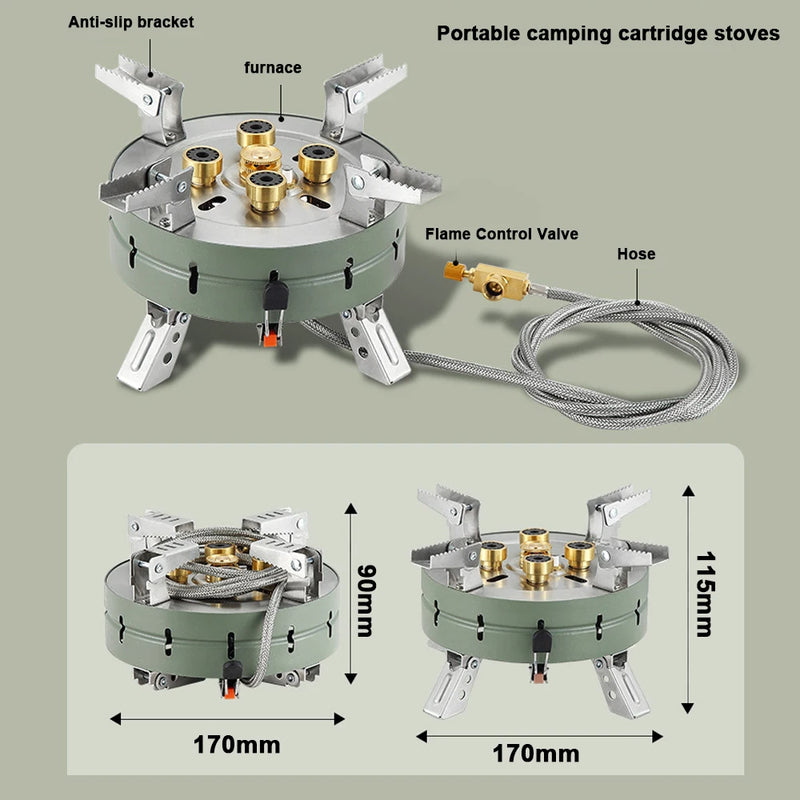 Load image into Gallery viewer, Outdoor Electronic Ignition Stoves High-Power Portable Foldable Adjustable Firepower Furnace Gasstove Camping Hiking

