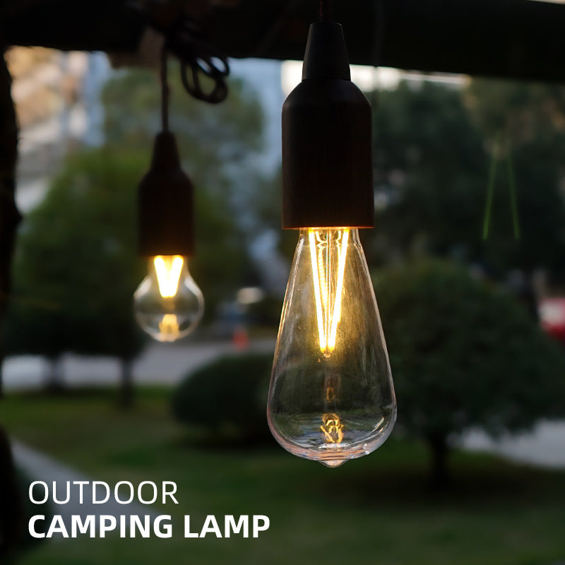 Load image into Gallery viewer, Outdoor Portable Camping Lights Retro Lighting LED Cable Lights Tent Lights Christmas Camping Atmosphere Lights Decorative Chandeliers
