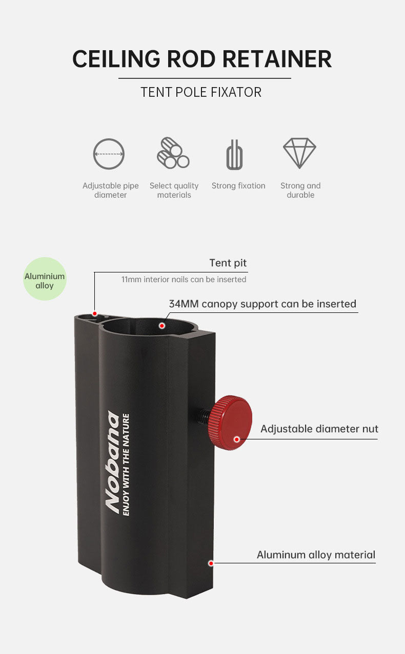 Load image into Gallery viewer, Outdoor Camping Awning Rod Fixer Tent Accessories Bracket Support Rod Fixed Pipe Holder Fishing Umbrella Adjusting Base
