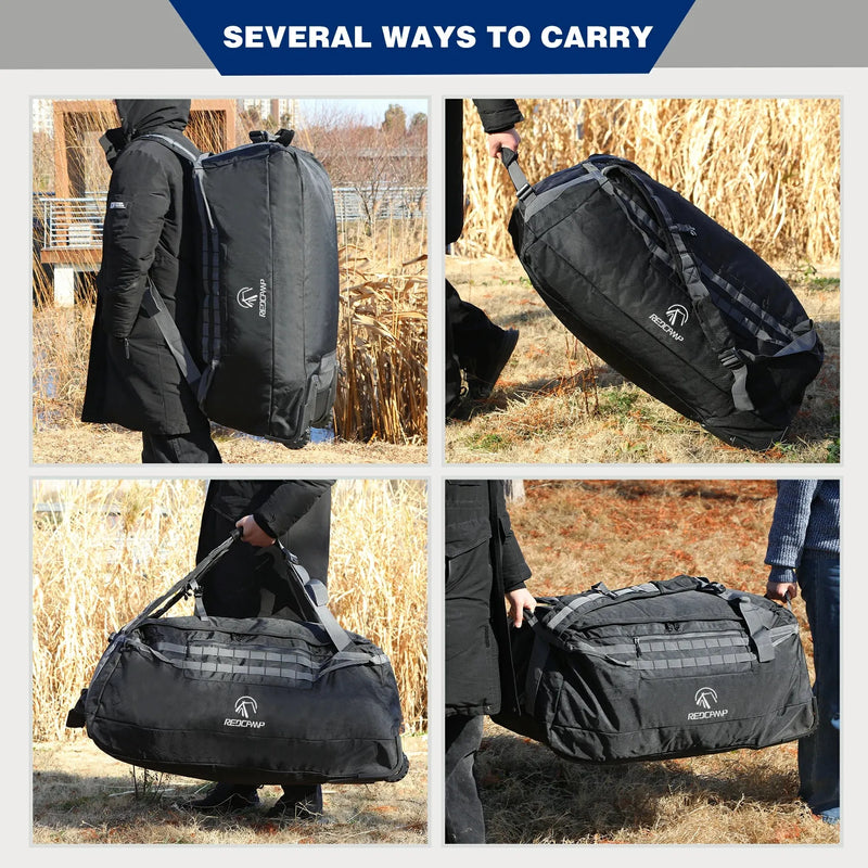 Load image into Gallery viewer, Large Duffle Bag with Wheels and Backpack Straps 100/120/140L
