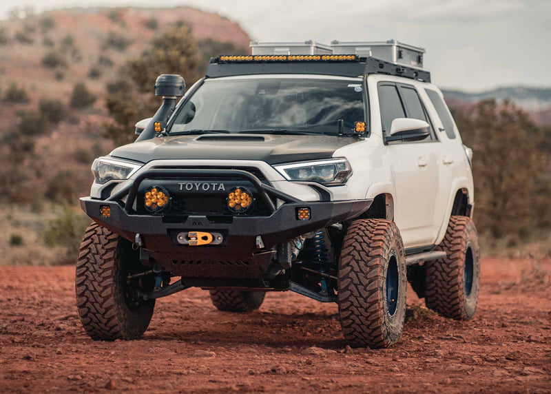 Load image into Gallery viewer, Toyota 4Runner 5th Gen (2010-2024) Hi-Lite Overland Front Bumper [PreRunner Bull Bar]
