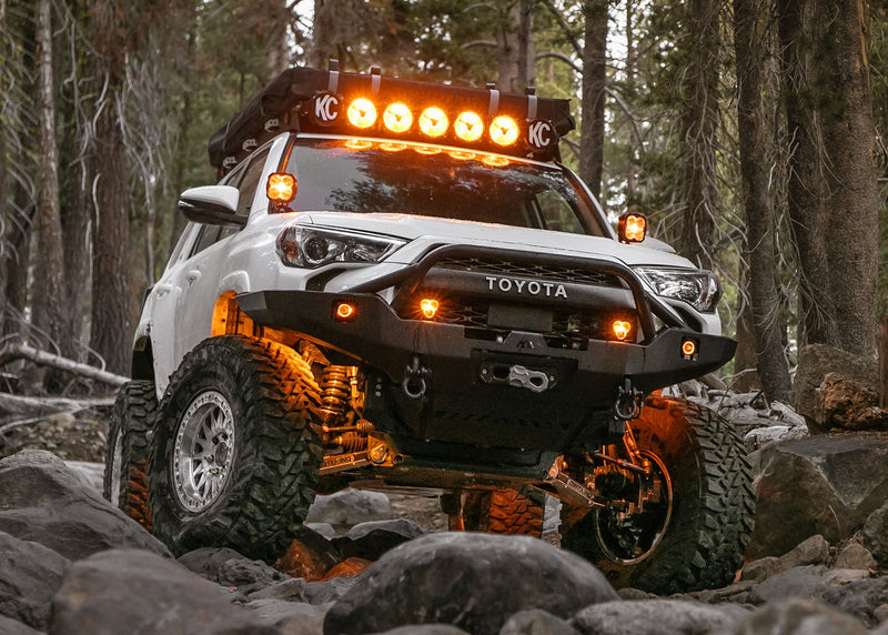 Load image into Gallery viewer, Toyota 4Runner 5th Gen (2010-2024) Hi-Lite Overland Front Bumper [PreRunner Bull Bar]
